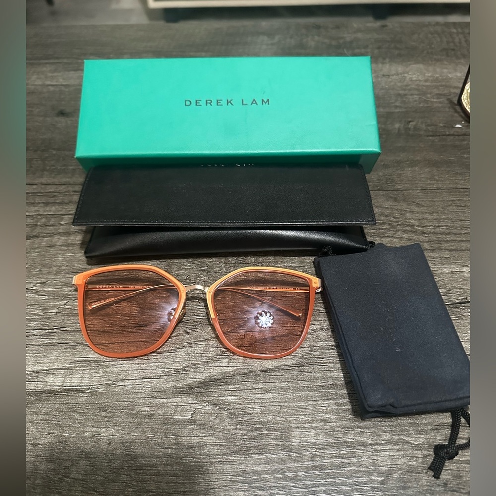 Derek Lam Geometric 18k Gold Plated Nicole Sunglasses